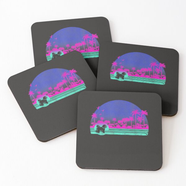 Artikelvorschau, Grafik 365 Hunderasse Bichon Frise Retro Palm Tree Style entworfen und verkauft von ElnaKovacek.