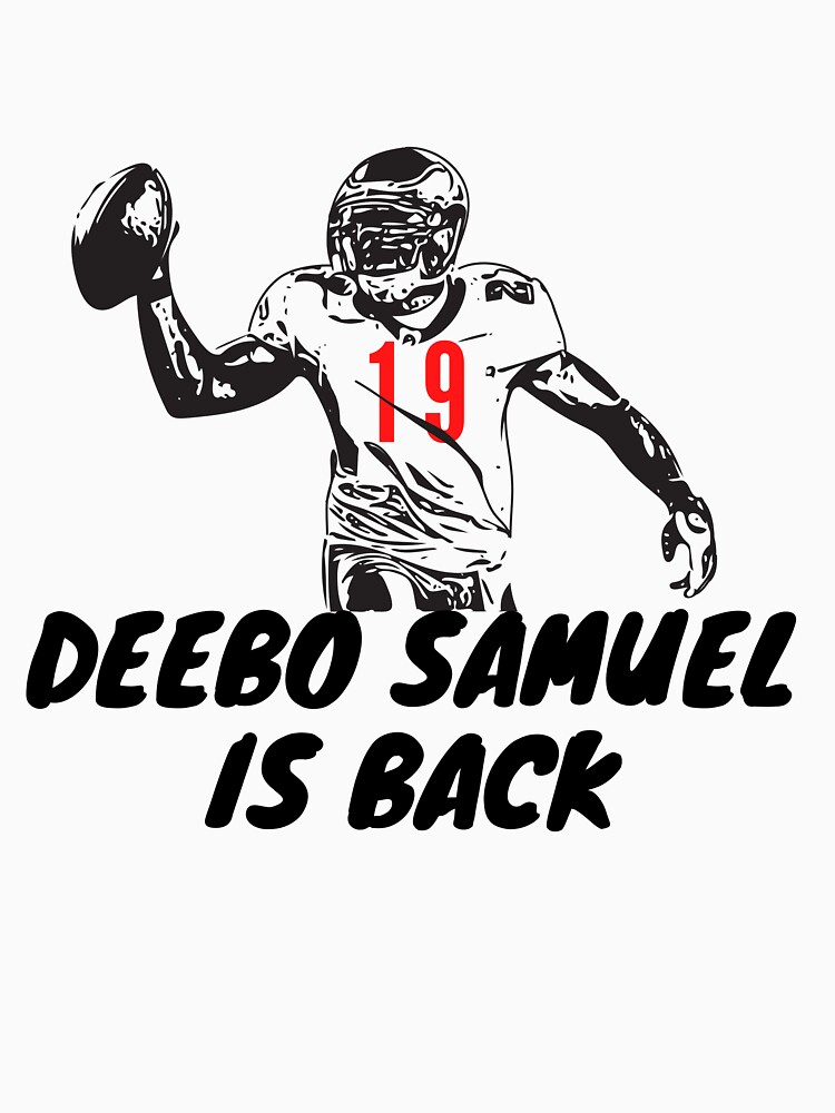 Disover deebo samuel is back black and white Essential T-Shirt