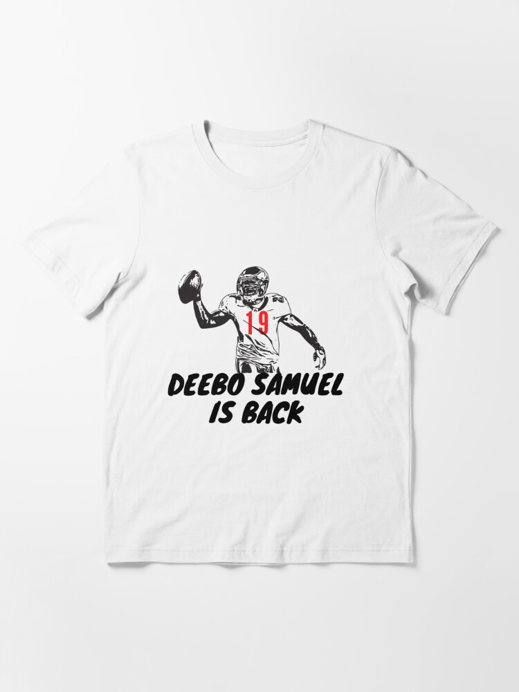 Disover deebo samuel is back black and white Essential T-Shirt