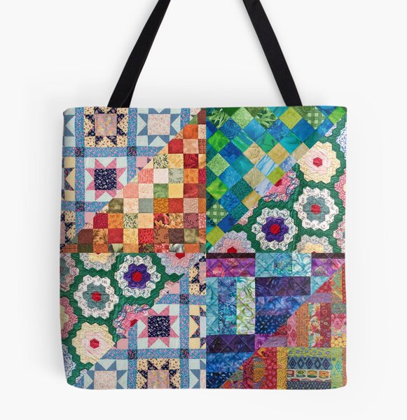 Vintage Quilt Tote Bags - Kitty Cotten