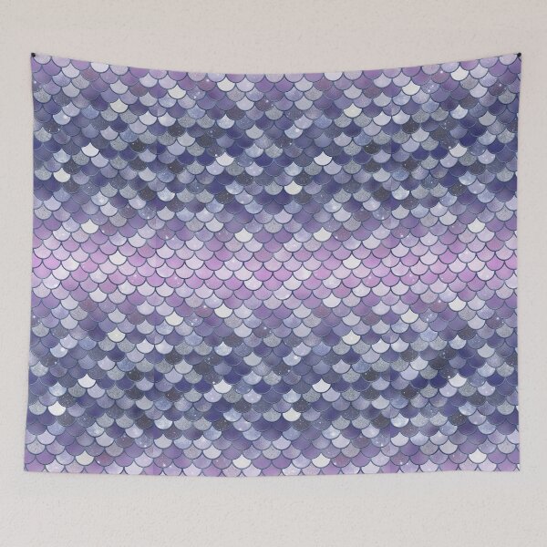 Item preview, Purple Glitter Mermaid Scale Pattern Gradient designed and sold by PressedOak.