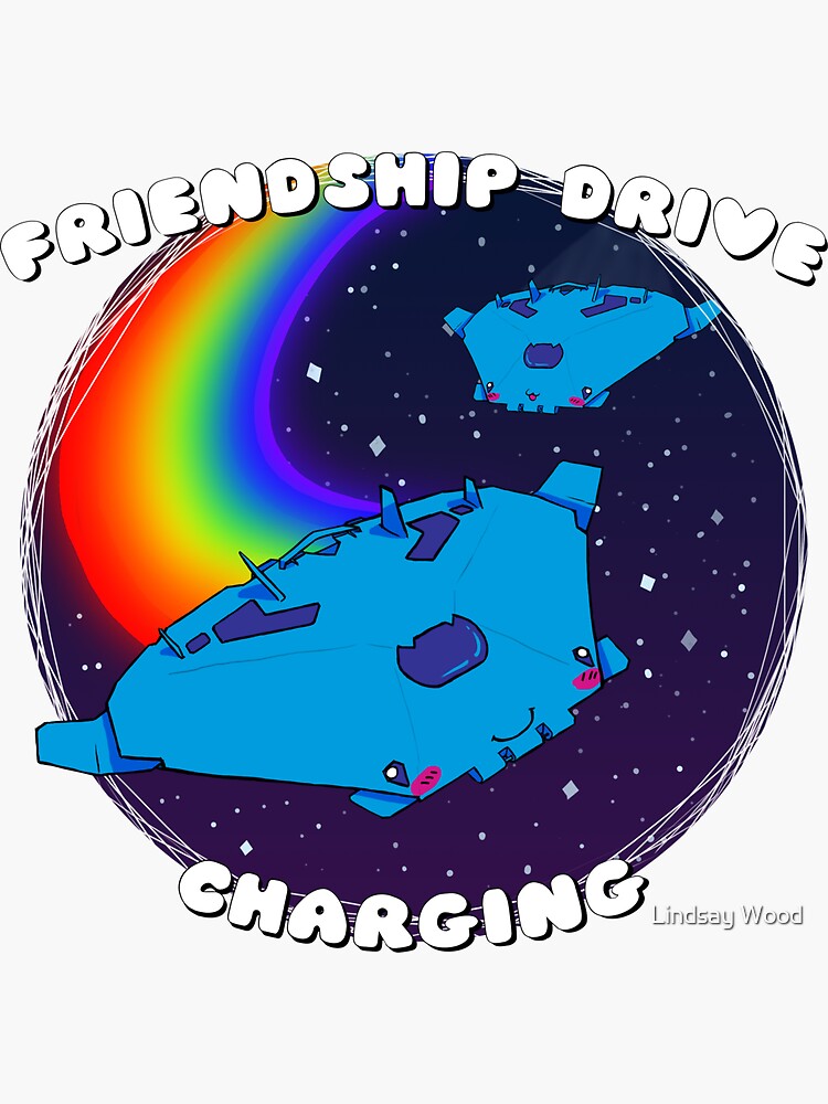 "Friendship Drive Charging" Sticker for Sale by tripdee Redbubble