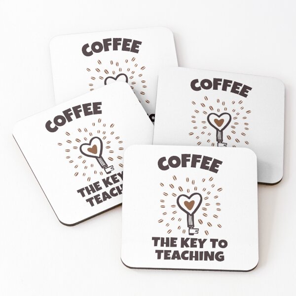 Aperçu de l'œuvre Le café, la clé de l'enseignement créée et vendue par RiseandShineTee.