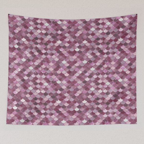 Item preview, Pink Glitter Mermaid Scale Pattern designed and sold by PressedOak.