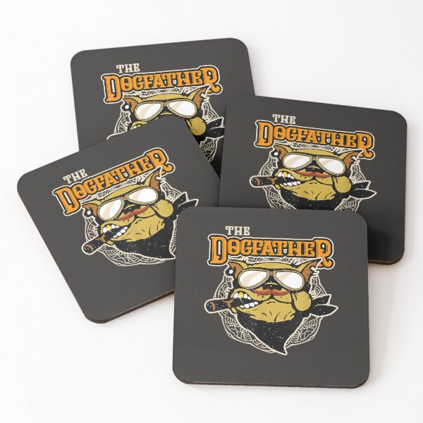 Item preview, Mens The Dogfather Dog Biker  designed and sold by ElnaKovacek.