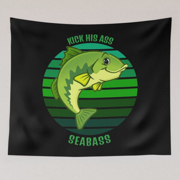 Item preview, Kick His A Seabass Vintage Retro designed and sold by BlackBeasley.
