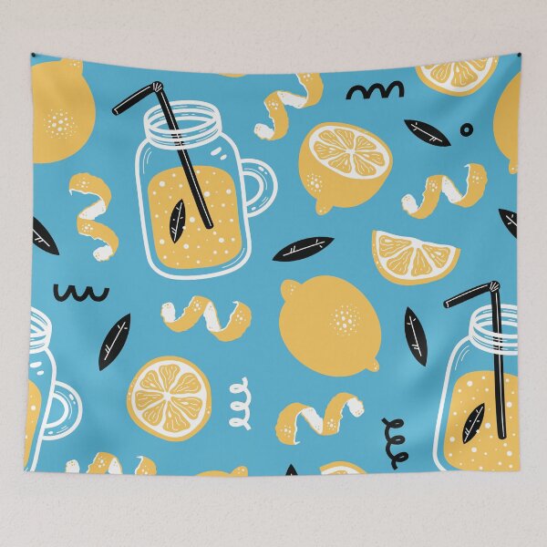 Item preview, Lemon and sky blue harmony (Illustration) designed and sold by kims-club.