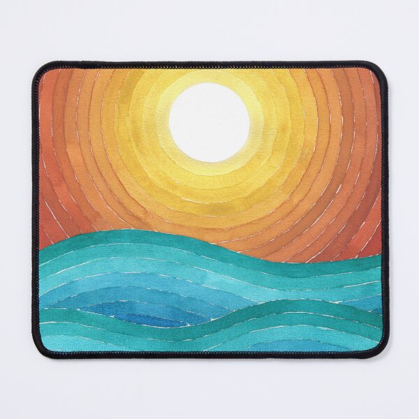 Item preview, Sunset over the ocean designed and sold by symmetreeart.