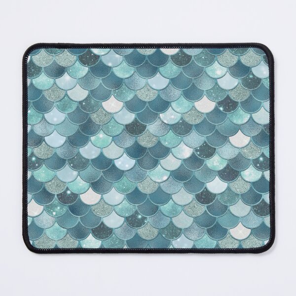 Item preview, Light Blue Glitter Mermaid Scale Pattern designed and sold by PressedOak.