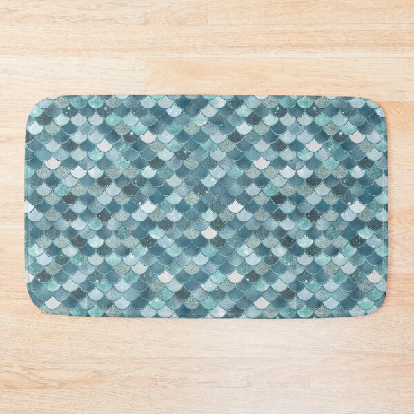 Item preview, Light Blue Glitter Mermaid Scale Pattern designed and sold by PressedOak.