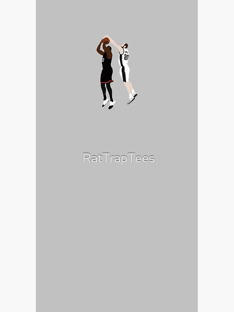 Manu Ginobili Block On James Harden by RatTrapTees