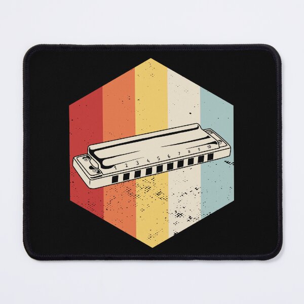 Item preview, Retro Vintage Harmonica Musician Polygon Gift designed and sold by haselshirt.