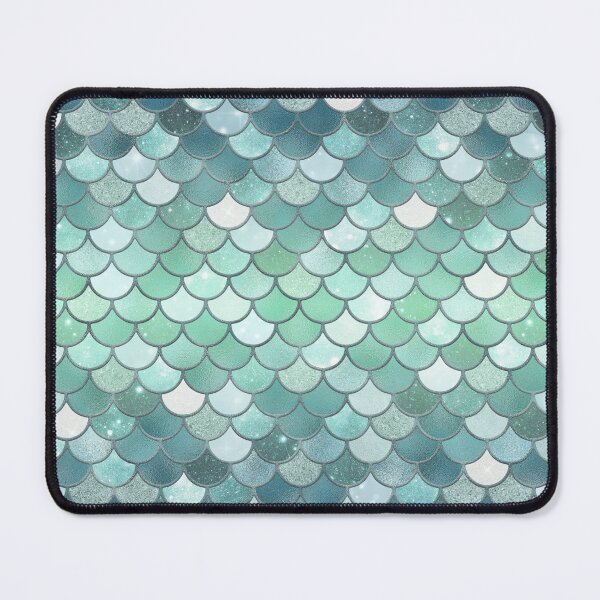 Item preview, Light Blue Glitter Mermaid Scale Pattern Gradient 2 designed and sold by PressedOak.