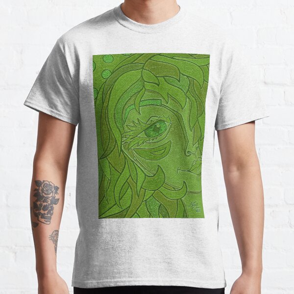 Sunny Lady portrait, edited watercolour drawing Classic T-Shirt