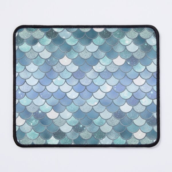 Item preview, Light Blue Glitter Mermaid Scale Pattern Gradient 3 designed and sold by PressedOak.