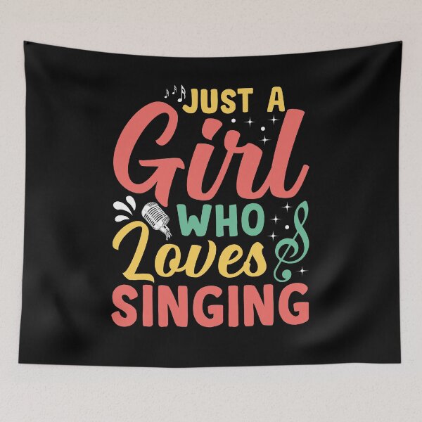 Item preview, Just A Girl Who Loves Singing Shirt, Singer Girl Shirt, Karaoke Lover Shirt, Singing Lover Shirt, Music Lover Shirt, Female Singer Shirt designed and sold by aymob.