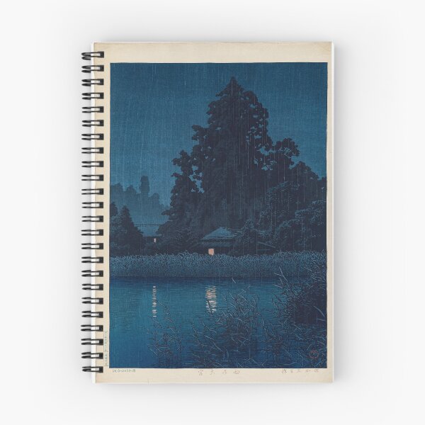 Item preview, Rain at Omiya Japanese Woodblock Print Vintage East Asian Art by Kawase Hasui designed and sold by TeeARTHY.