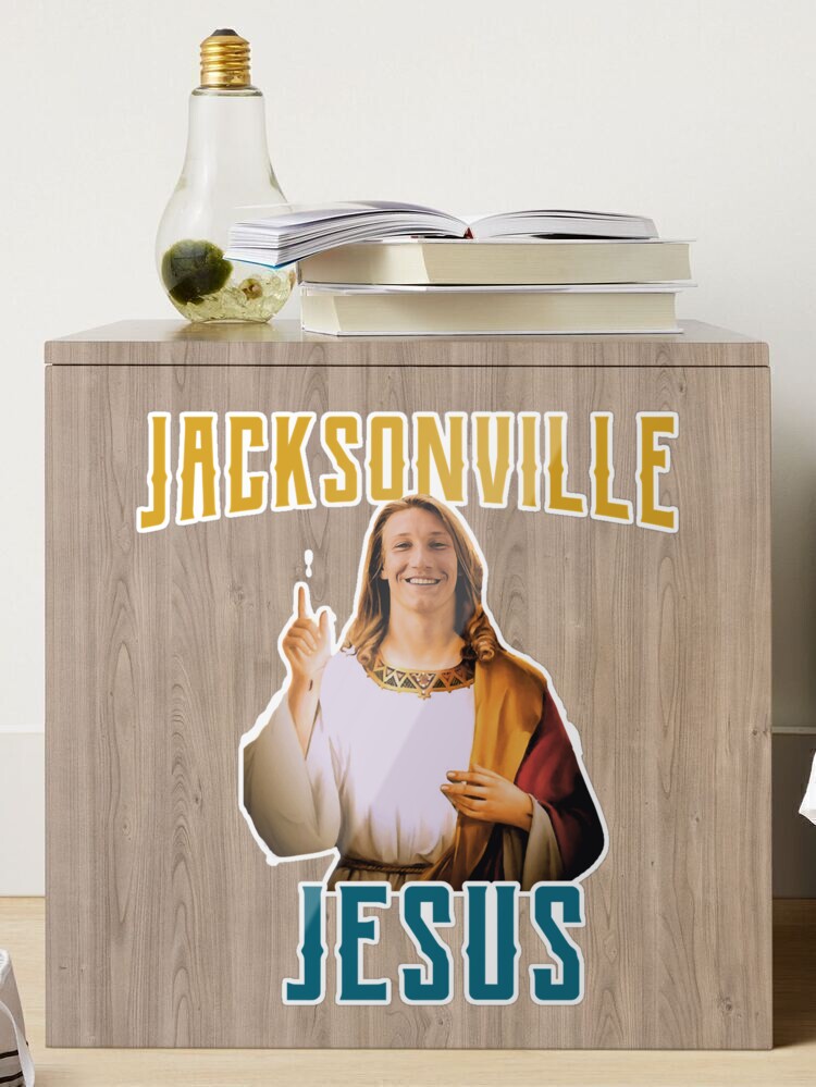 Jacksonville Jesus Trevor Lawrence Square Vinyl Stickers 