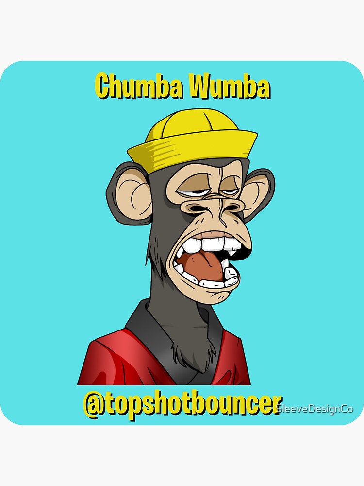 "Chumba Wumba Bored Ape 5993" Sticker by SleeveDesignCo Redbubble