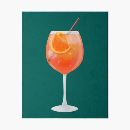 Aperol Spritz in a Glass Art Board Print for Sale by Jay-cm