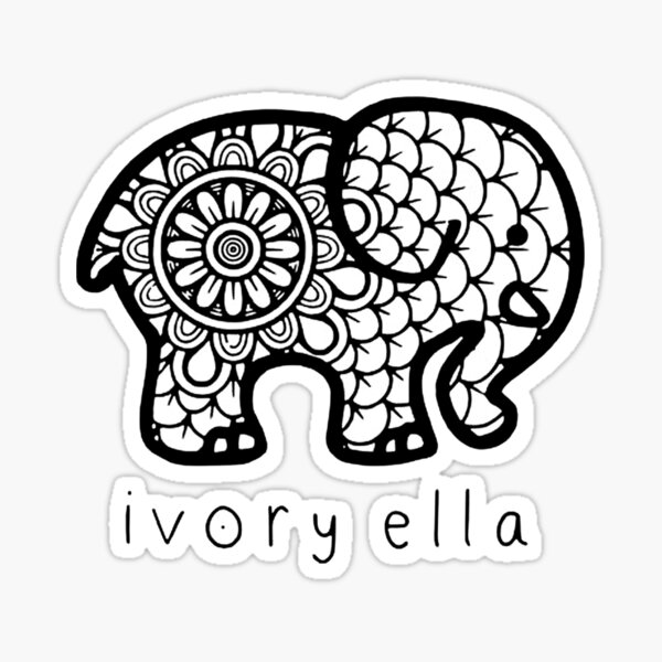 Logo Ivory Black Sticker