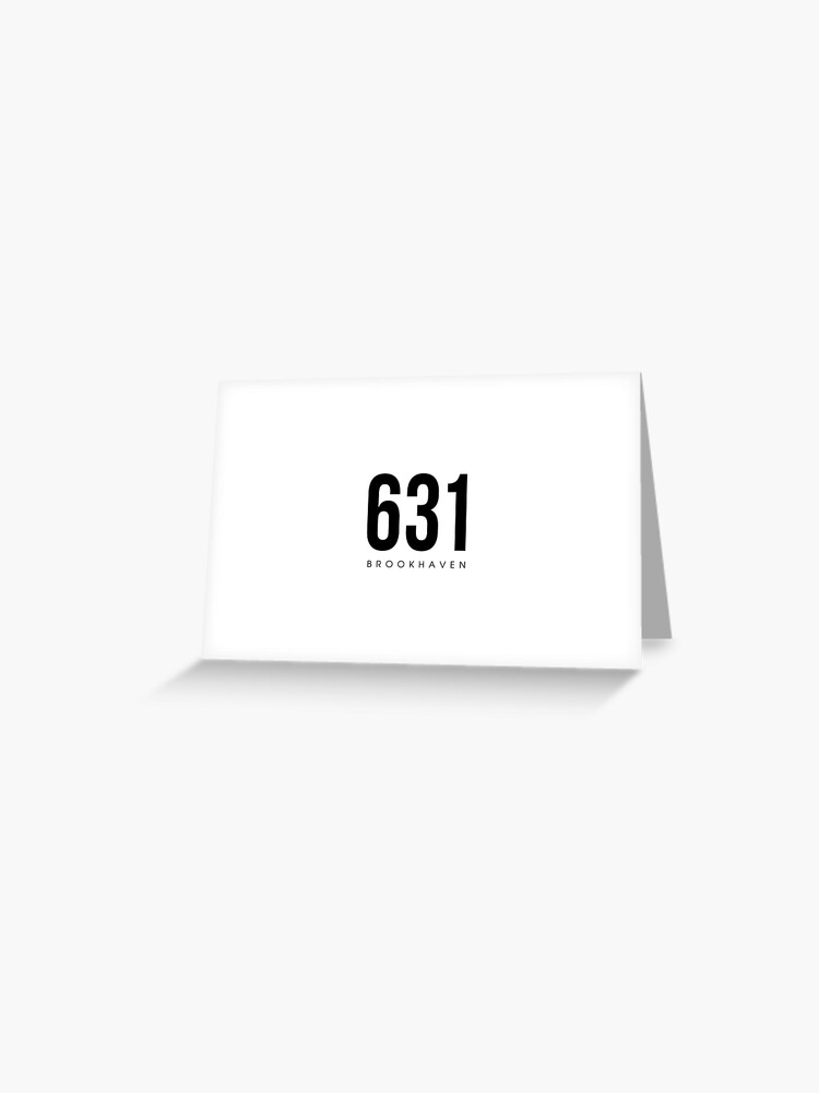 Brookhaven Ny 631 Area Code Greeting Card By Cartocreative Redbubble