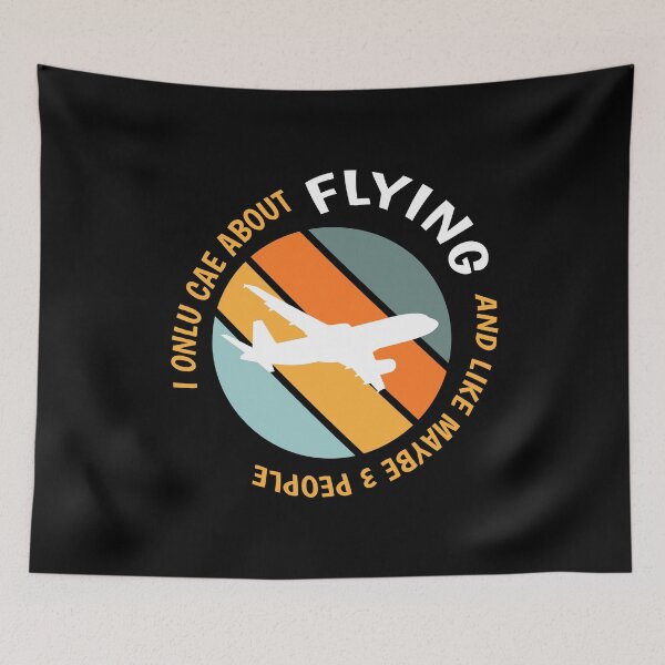 Item preview, Funny Flying Lovers - I Only Care About Flying design designed and sold by Merchking1.