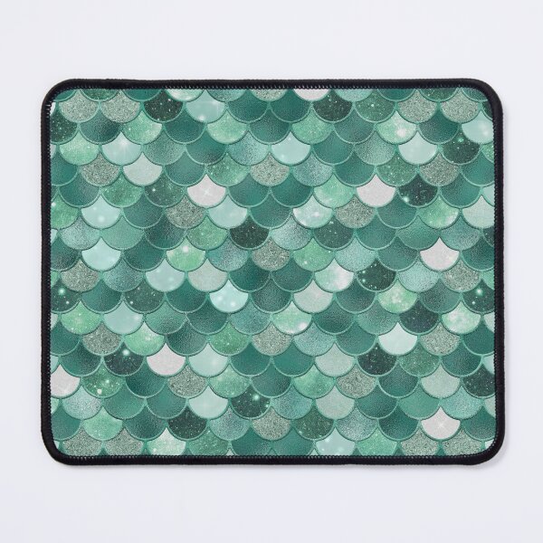 Item preview, Turquoise Glitter Mermaid Scale Pattern designed and sold by PressedOak.