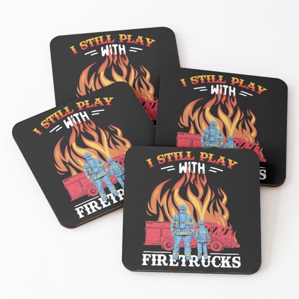 Item preview, Firetruck Past And Future Firefighter Cartoon designed and sold by MrEddie10.