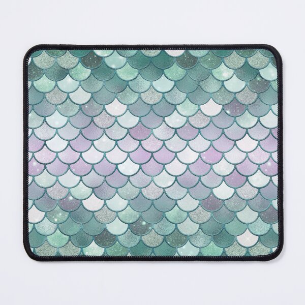 Item preview, Turquoise Glitter Mermaid Scale Pattern Gradient designed and sold by PressedOak.