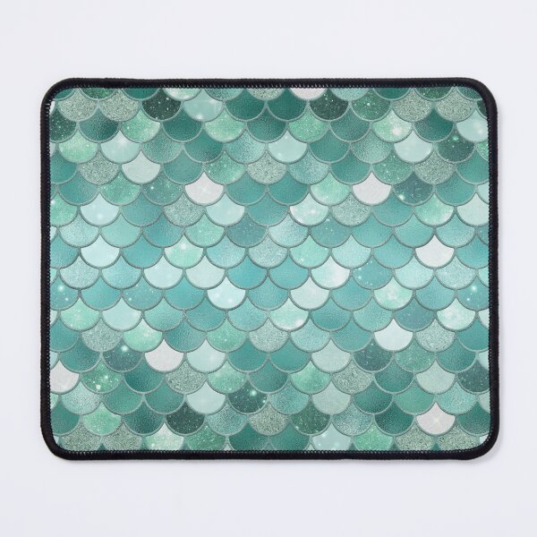 Item preview, Turquoise Glitter Mermaid Scale Pattern Gradient 2 designed and sold by PressedOak.