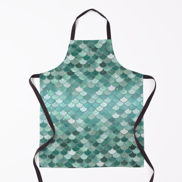 Item preview, Turquoise Glitter Mermaid Scale Pattern Gradient 2 designed and sold by PressedOak.