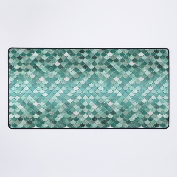 Item preview, Turquoise Glitter Mermaid Scale Pattern Gradient 2 designed and sold by PressedOak.