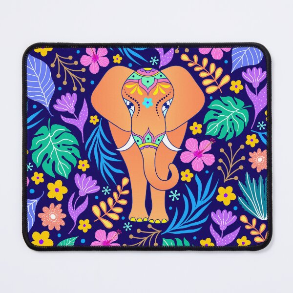 Item preview, Floral elephant designed and sold by FGCART.