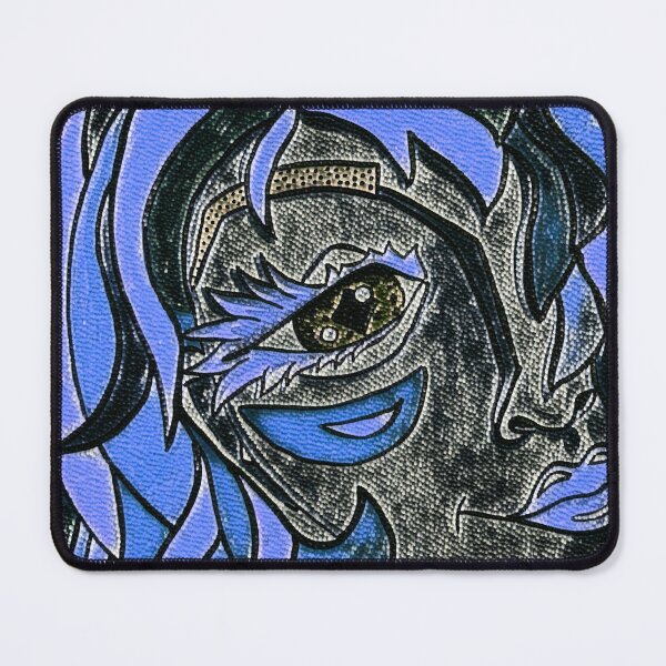 Item preview, Blue Lady portrait, edited watercolour drawing designed and sold by MariDaniArt.