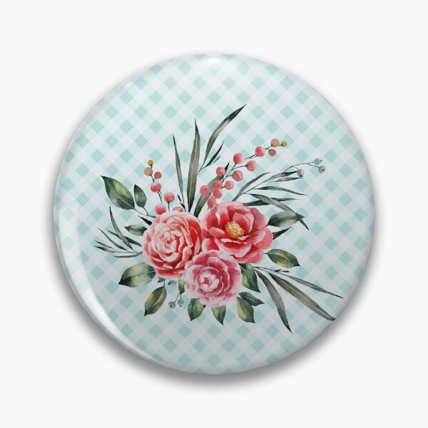 Item preview, Pretty vintage rose bouquet and gingham, cottagecore aesthetic collection 2 of 2 designed and sold by Orianah.