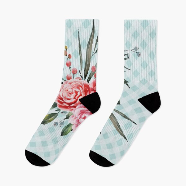 Item preview, Pretty vintage rose bouquet and gingham, cottagecore aesthetic collection 2 of 2 designed and sold by Orianah.