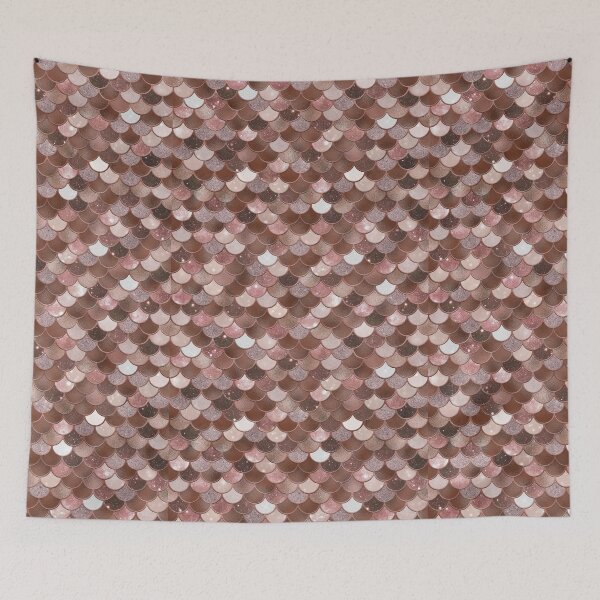 Item preview, Rose Gold Glitter Mermaid Scale Pattern 2 designed and sold by PressedOak.