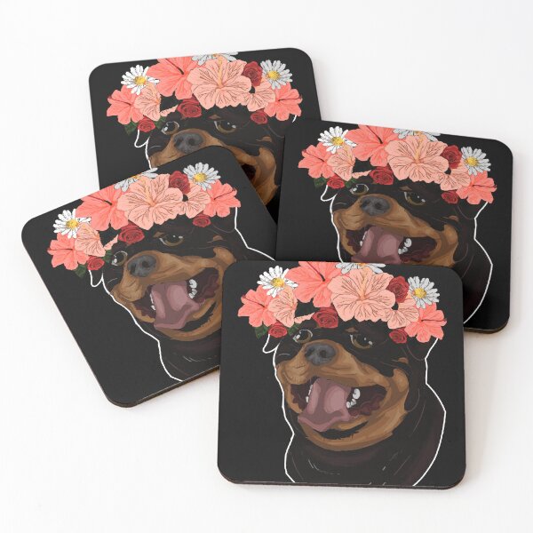 Item preview, Botanical Dog Owner Flower Crown Pet Rottweiler  designed and sold by PabloFloran.