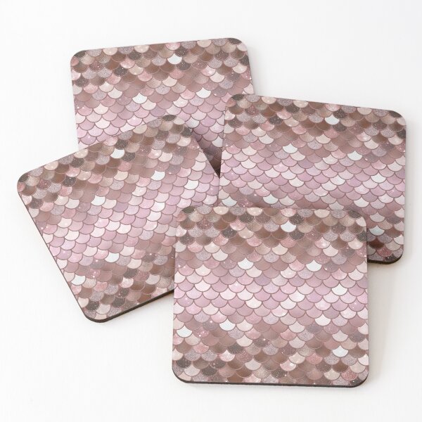 Item preview, Rose Gold Glitter Mermaid Scale Pattern Gradient designed and sold by PressedOak.