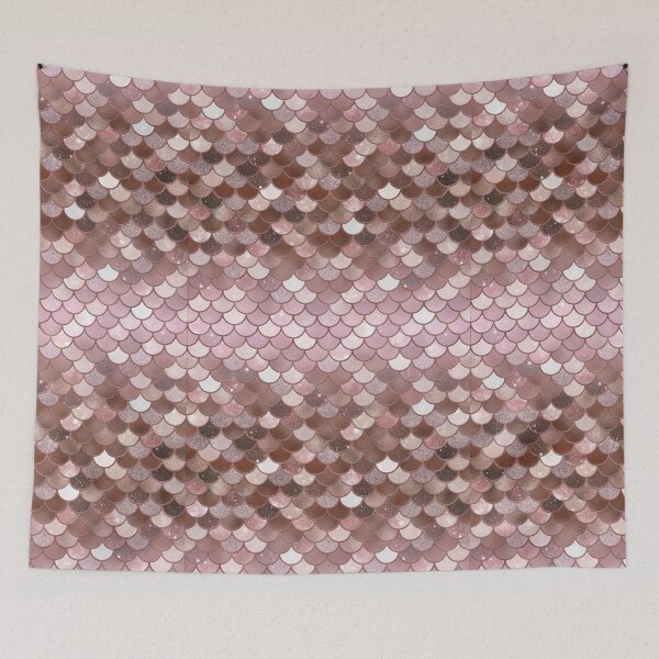 Item preview, Rose Gold Glitter Mermaid Scale Pattern Gradient designed and sold by PressedOak.