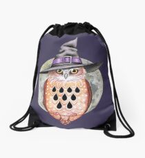 Halloween Owl Drawstring Bag