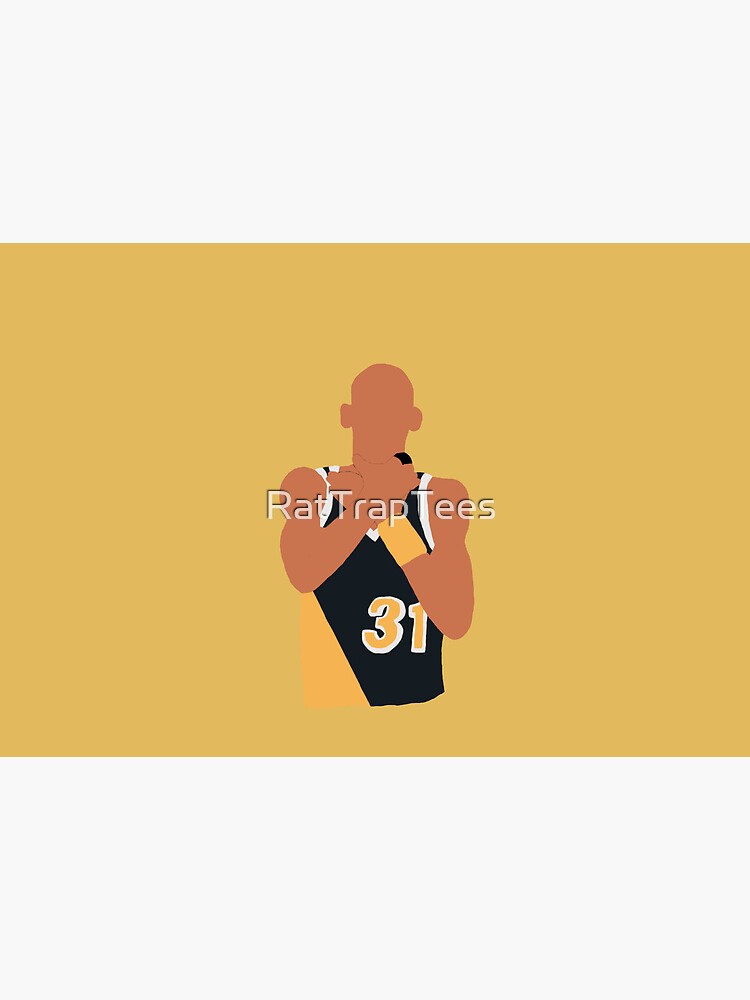 "Reggie Miller Choke Zeichen" Maske von RatTrapTees Redbubble
