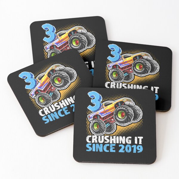 Item preview, 3 Crushing It Since 2019 Monster Truck 3rd Birthday Boys designed and sold by sahnidkarci.