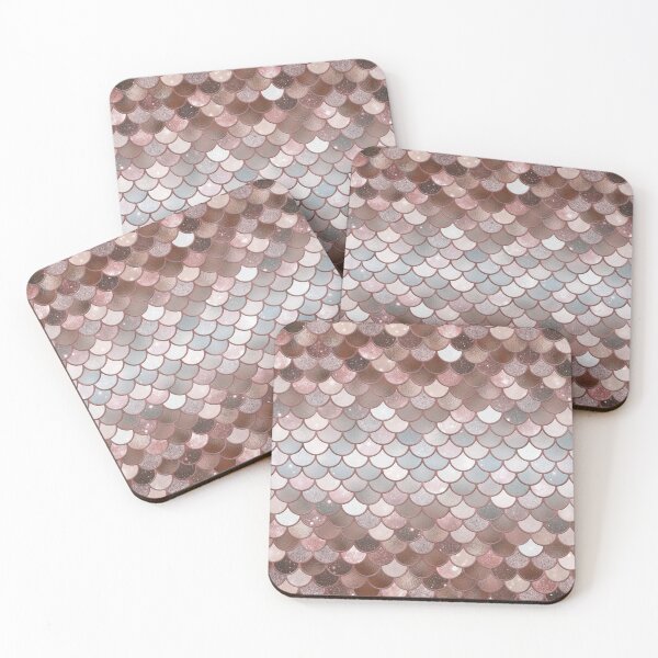 Item preview, Rose Gold Glitter Mermaid Scale Pattern Gradient 2 designed and sold by PressedOak.