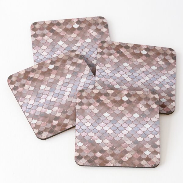 Item preview, Rose Gold Glitter Mermaid Scale Pattern Gradient 3 designed and sold by PressedOak.