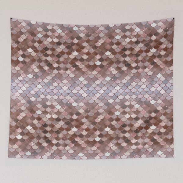 Item preview, Rose Gold Glitter Mermaid Scale Pattern Gradient 3 designed and sold by PressedOak.