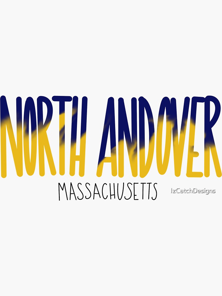 "North Andover MA Merrimack College Colors" Sticker for Sale by