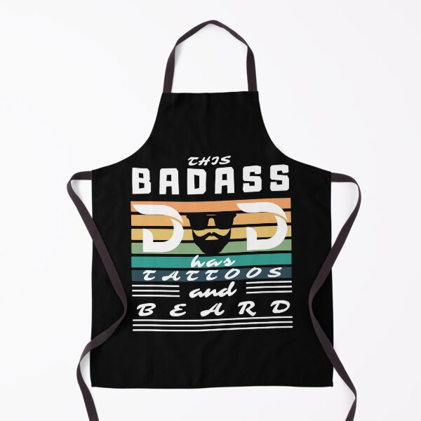 Item preview, This badass dad has tattoos and beard, dog dad, cat dad, pet dad designed and sold by Fitandstylish.