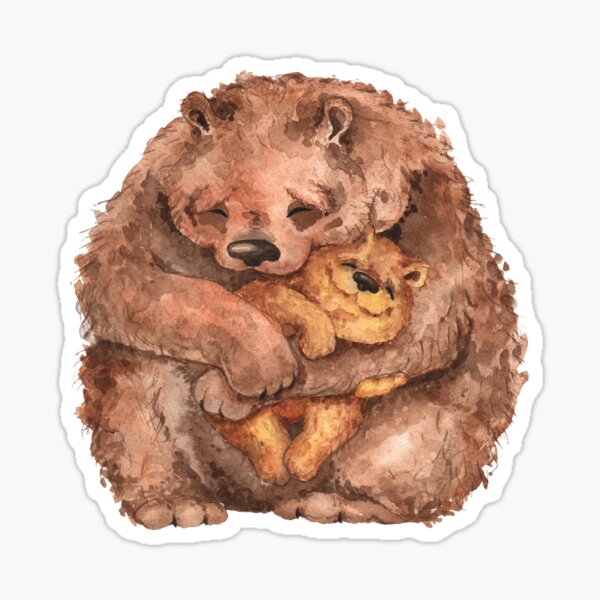 Mama Bear and Cubs Sticker for Sale by Erin0987